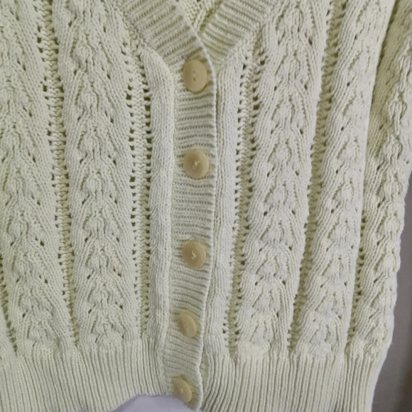 Nautica Jeans Company Cardigan Sweater Light Green Large VTG - Picture 2 of 8